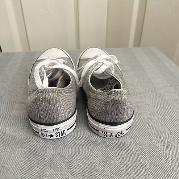 Converse All Star Canvas women's Silver size 7 (24 cm) low top - Picture 3 of 8